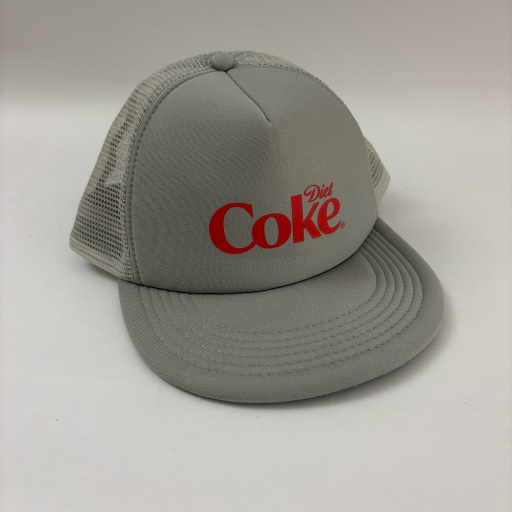 Diet Coke Mesh Trucker Hat Grey Adjustable SnapBack One‎ Size Fits All